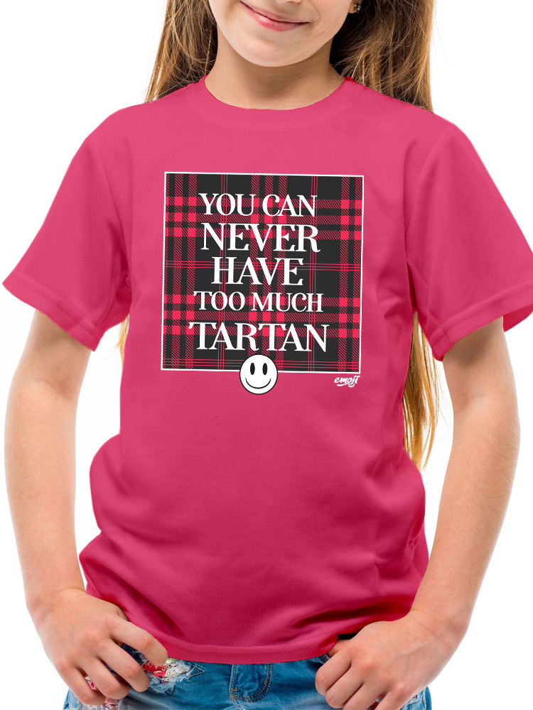 Never Enough Tartan - Bold Plaid Statement Graphic Youth's T-shirt - Picture 17 of 20