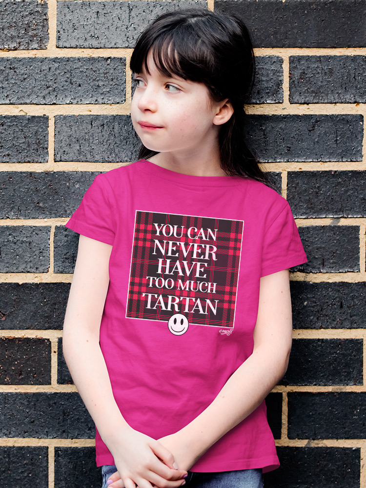 Never Enough Tartan - Bold Plaid Statement Graphic Youth's T-shirt - Picture 18 of 20
