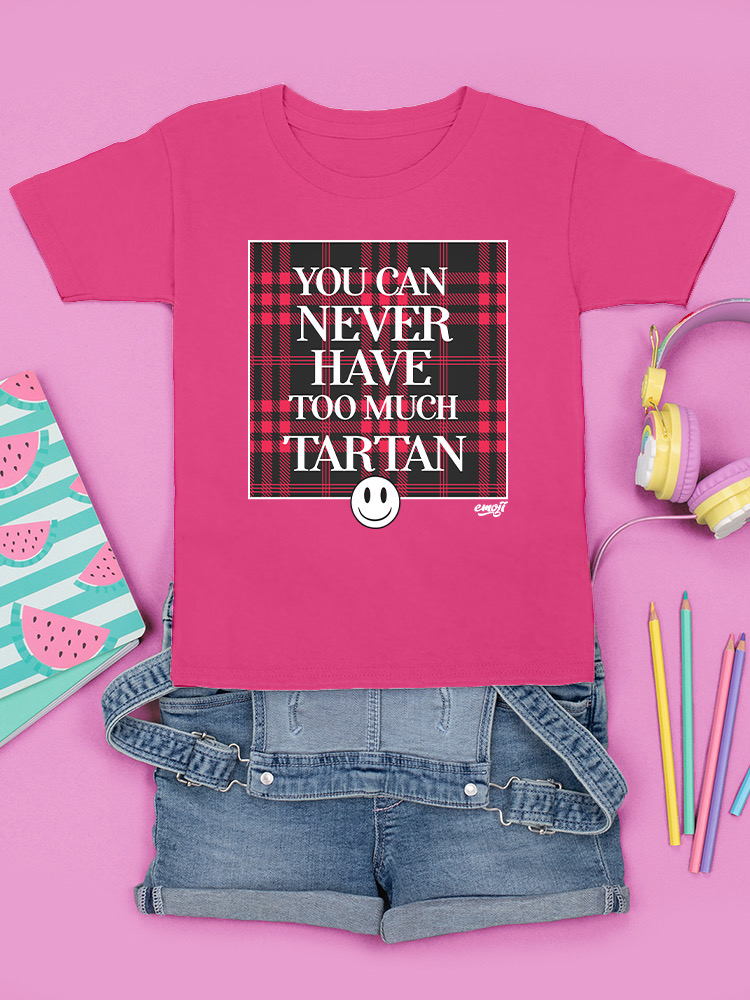 Never Enough Tartan - Bold Plaid Statement Graphic Youth's T-shirt - Picture 19 of 20