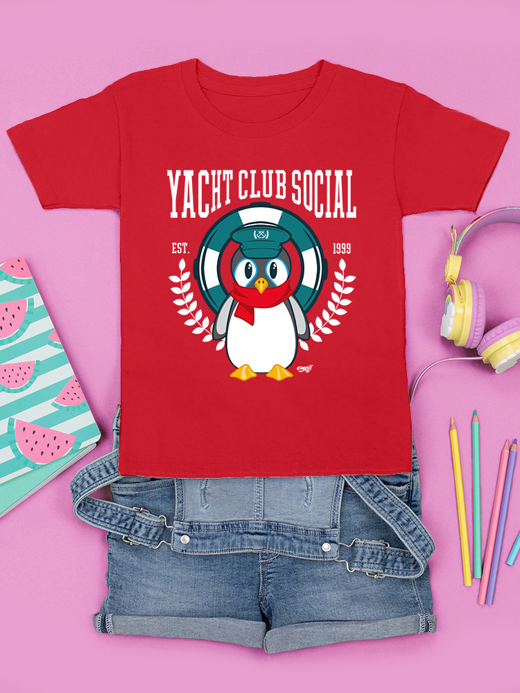 Yacht Club Social Penguin Design – Nautical Charm Youth's T-shirt - Picture 19 of 20