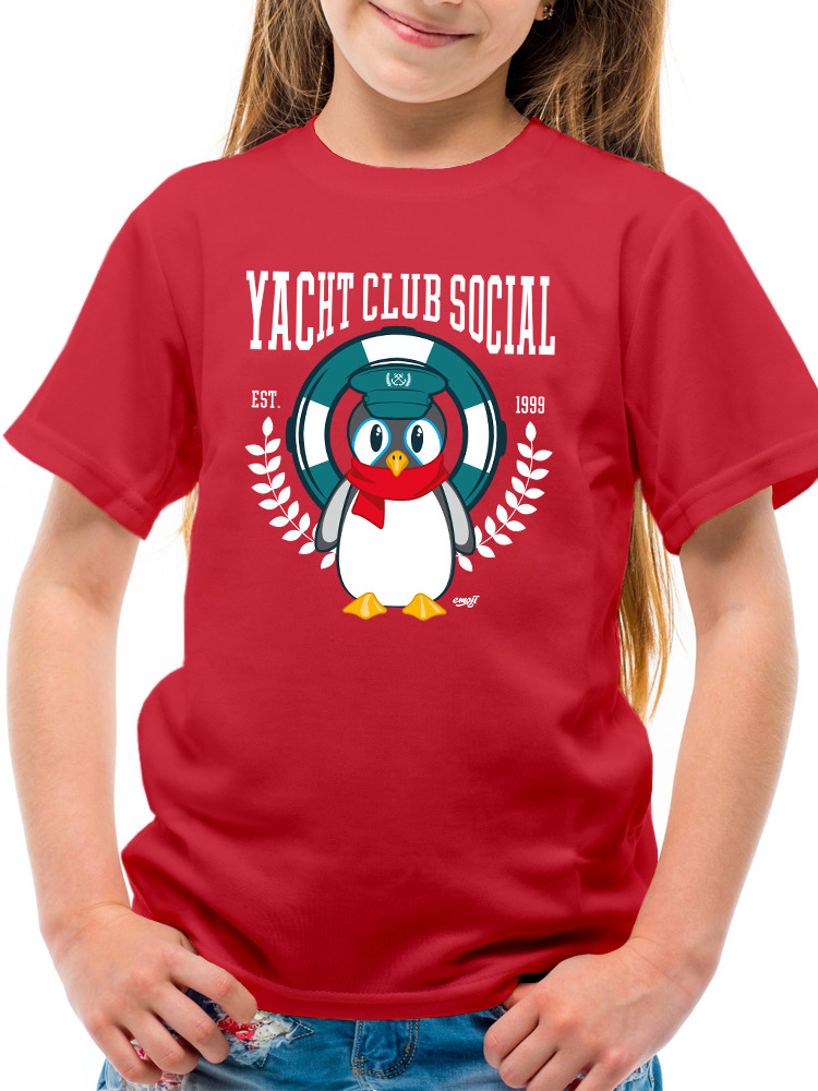 Yacht Club Social Penguin Design – Nautical Charm Youth's T-shirt - Picture 17 of 20
