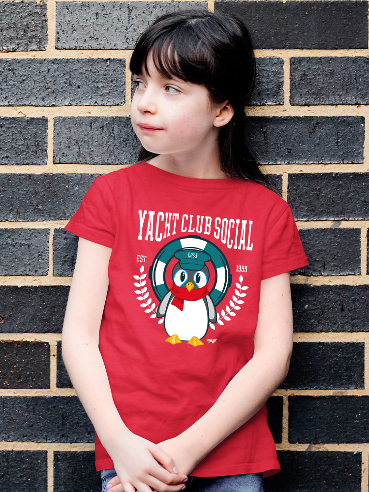 Yacht Club Social Penguin Design – Nautical Charm Youth's T-shirt - Picture 18 of 20