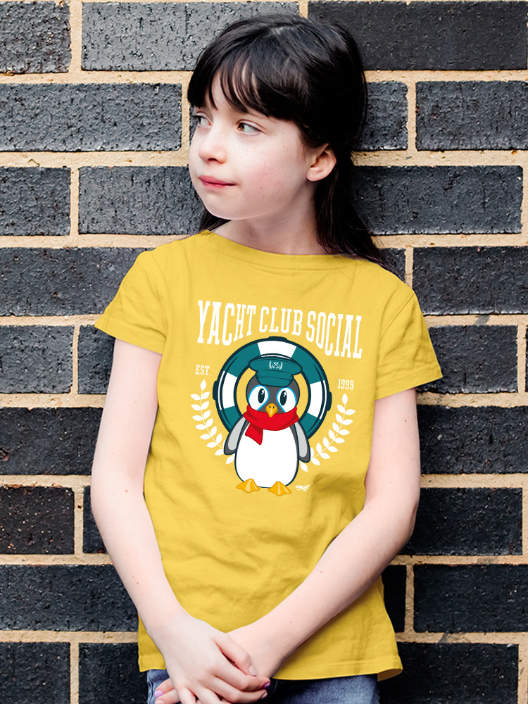 Yacht Club Social Penguin Design – Nautical Charm Youth's T-shirt - Picture 10 of 20