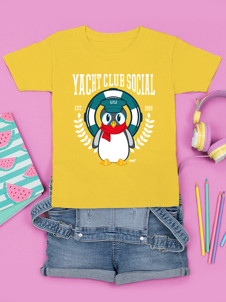 Yacht Club Social Penguin Design – Nautical Charm Youth's T-shirt - Picture 11 of 20