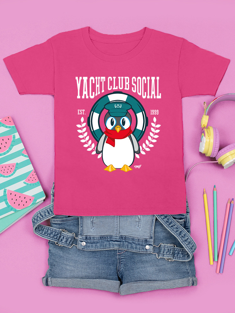 Yacht Club Social Penguin Design – Nautical Charm Youth's T-shirt - Picture 15 of 20
