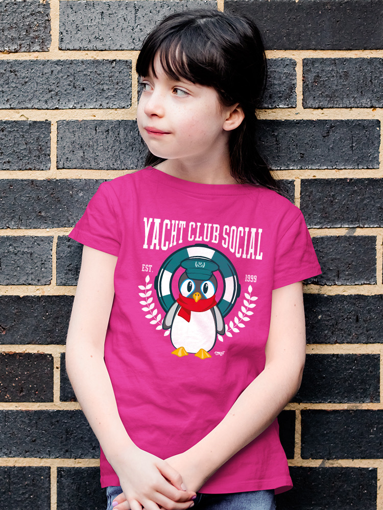 Yacht Club Social Penguin Design – Nautical Charm Youth's T-shirt - Picture 14 of 20