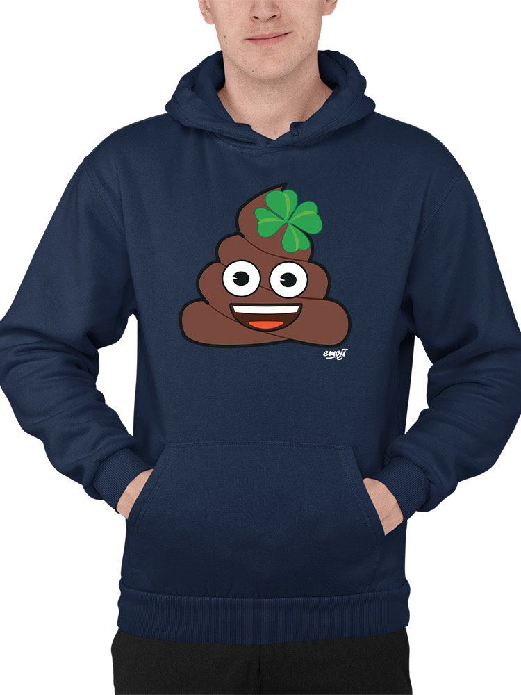 Lucky Poo Emoji - Divertido diseño de trébol con capucha para hombre - Imagen 13 de 28