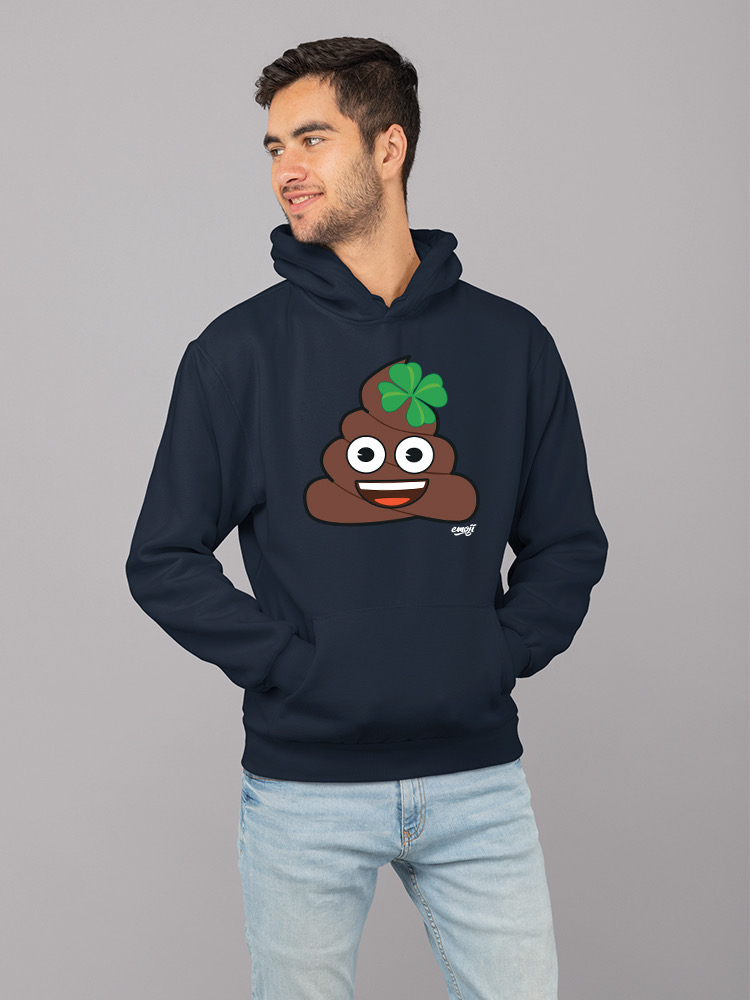 Lucky Poo Emoji - Divertido diseño de trébol con capucha para hombre - Imagen 14 de 28