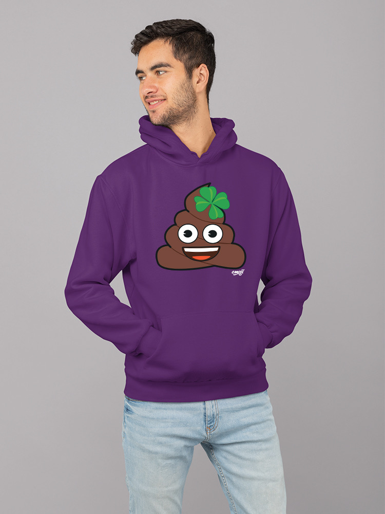 Lucky Poo Emoji - Divertido diseño de trébol con capucha para hombre - Imagen 18 de 28