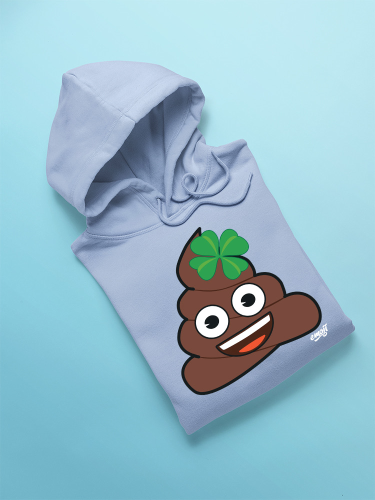 Lucky Poo Emoji - Divertido diseño de trébol con capucha para hombre - Imagen 11 de 28