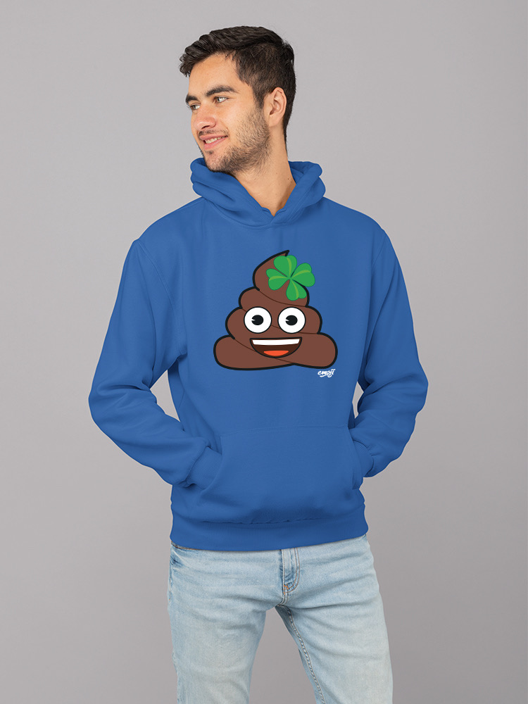 Lucky Poo Emoji - Divertido diseño de trébol con capucha para hombre - Imagen 22 de 28