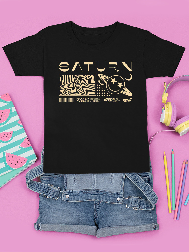 Saturn Vibes - Cosmic Planet Emoji Design Jugend T-Shirt - Bild 7 von 16