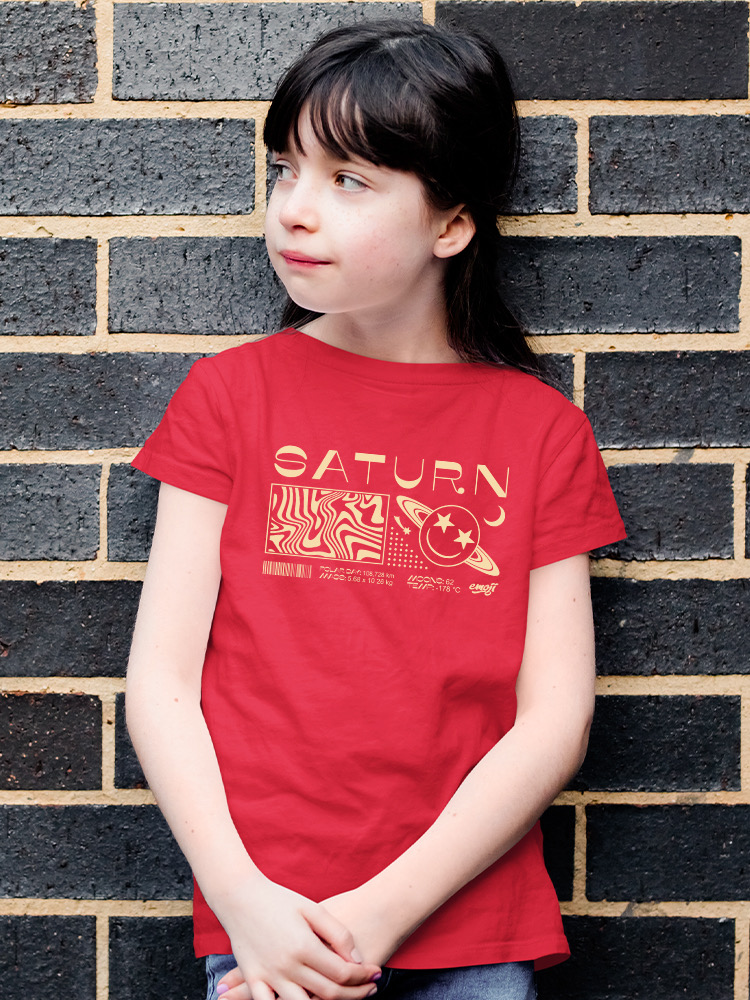 Saturn Vibes - Cosmic Planet Emoji Design Jugend T-Shirt - Bild 14 von 16