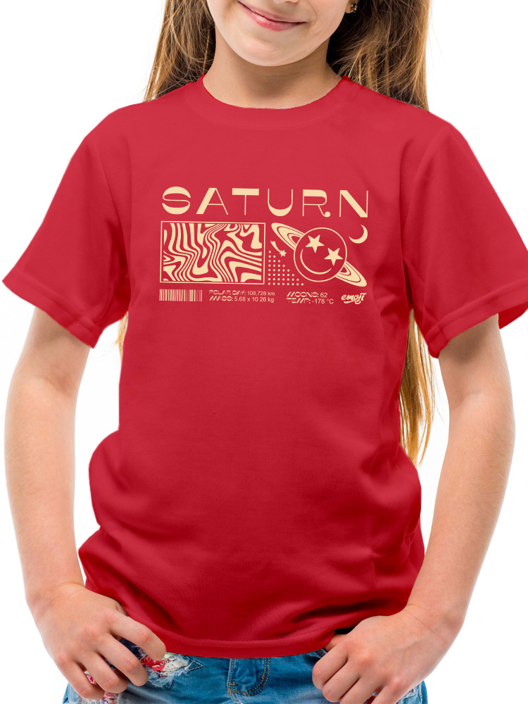 Saturn Vibes - Cosmic Planet Emoji Design Jugend T-Shirt - Bild 13 von 16