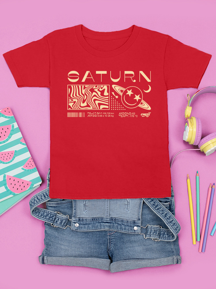 Saturn Vibes - Cosmic Planet Emoji Design Jugend T-Shirt - Bild 15 von 16