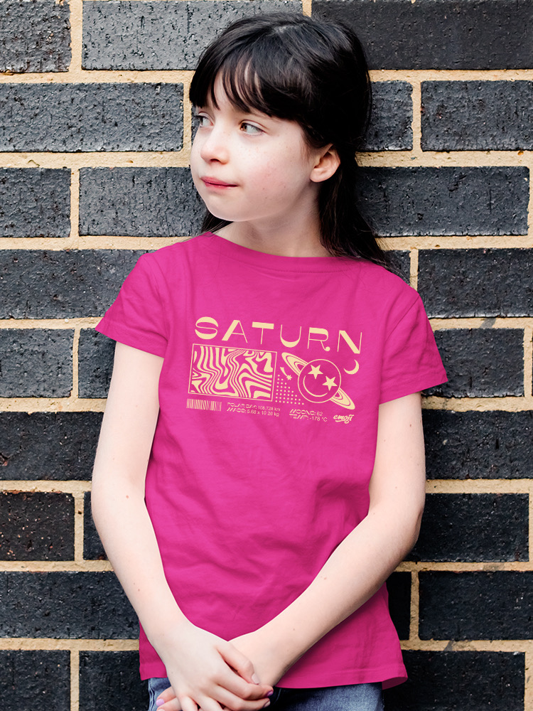 Saturn Vibes - Cosmic Planet Emoji Design Jugend T-Shirt - Bild 10 von 16