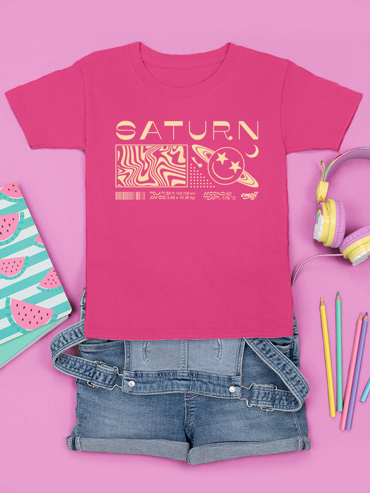 Saturn Vibes - Cosmic Planet Emoji Design Jugend T-Shirt - Bild 11 von 16