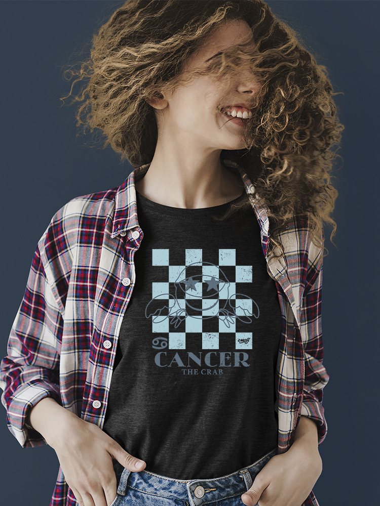 Krebs Sternzeichen - Emoji Krabbe Grafik Damen T-Shirt - Bild 10 von 20