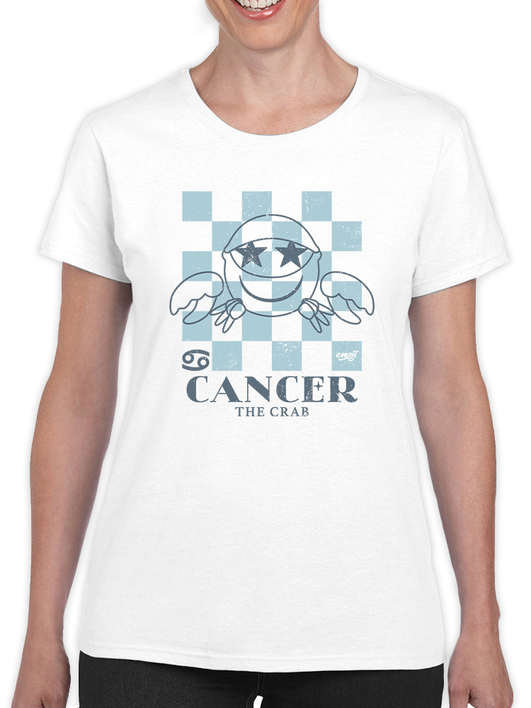 Krebs Sternzeichen - Emoji Krabbe Grafik Damen T-Shirt - Bild 17 von 20