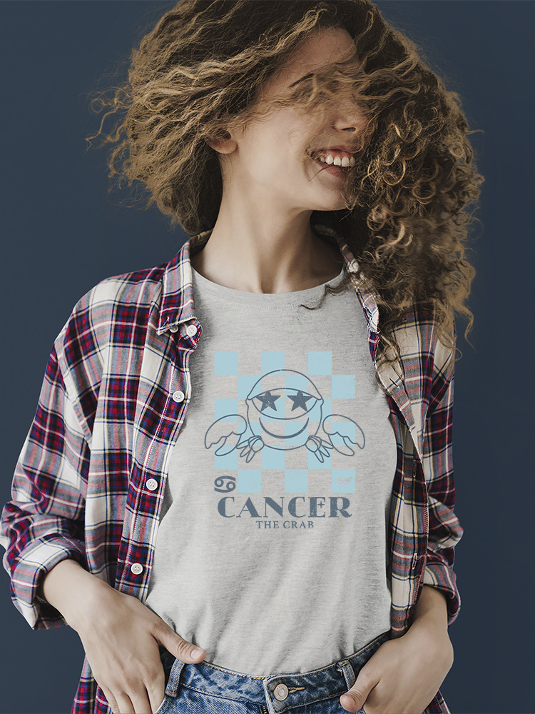 Krebs Sternzeichen - Emoji Krabbe Grafik Damen T-Shirt - Bild 6 von 20