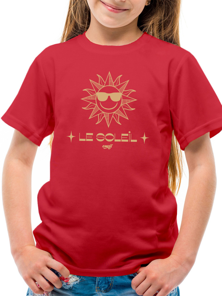 Le Soleil Radiance - Vintage Sun Emoji Graphic Youth's T-shirt - Picture 13 of 20