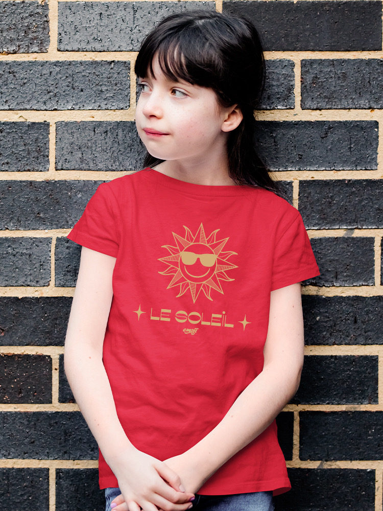 Le Soleil Radiance - Vintage Sun Emoji Graphic Youth's T-shirt - Picture 14 of 20