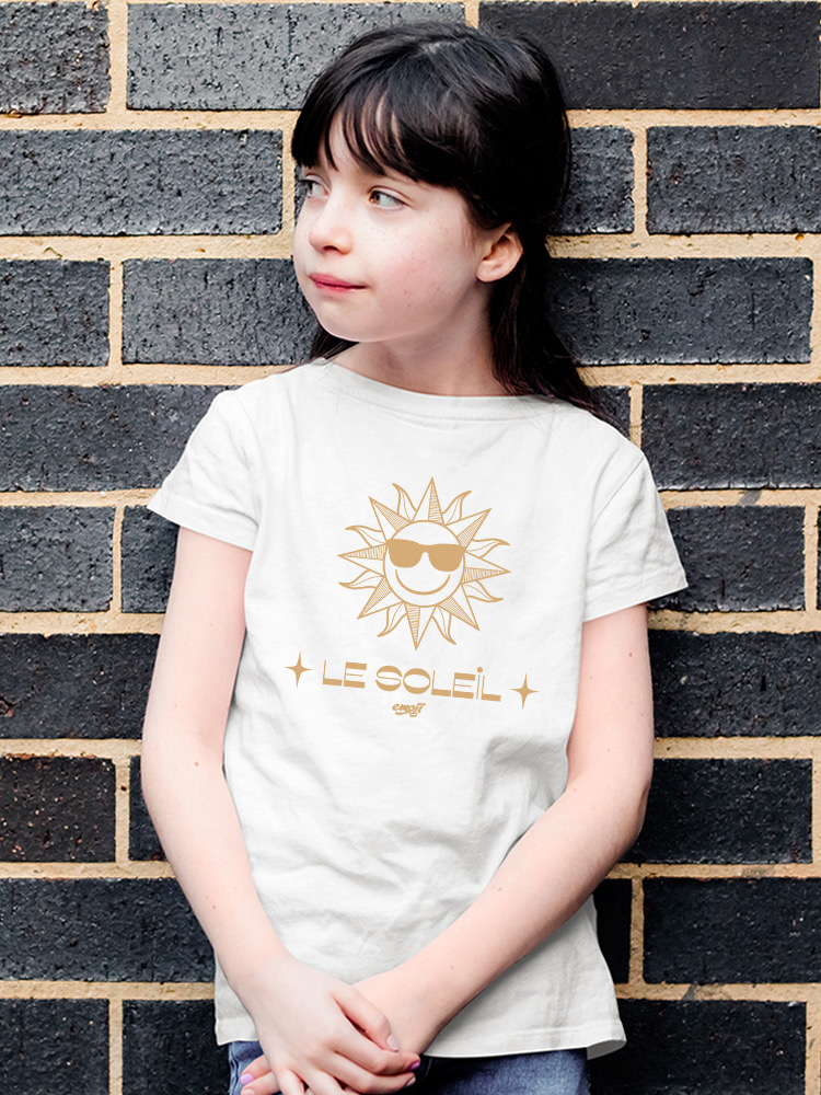 Le Soleil Radiance - Vintage Sun Emoji Graphic Youth's T-shirt - Picture 18 of 20