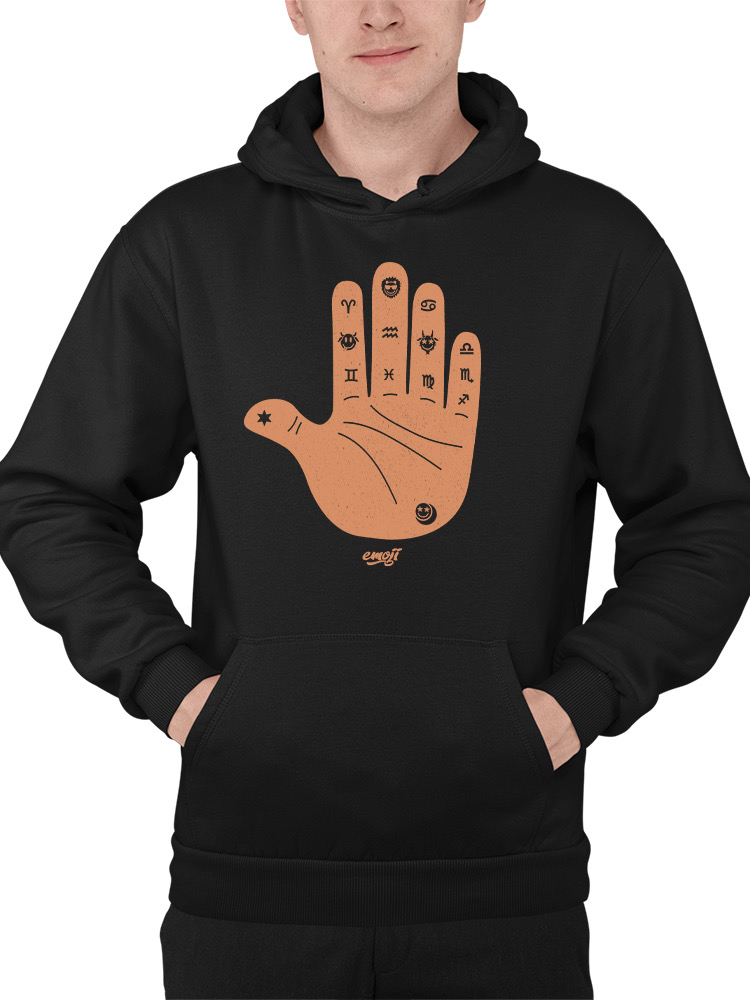 Astro Palmistry - Zodiac Hand Emoji Art Design Men's Hoodie - Bild 5 von 24