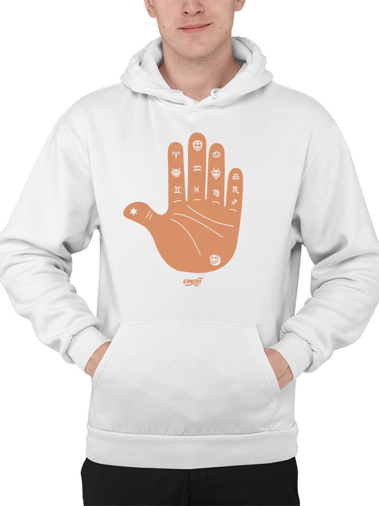 Astro Palmistry - Zodiac Hand Emoji Art Design Men's Hoodie - Bild 21 von 24