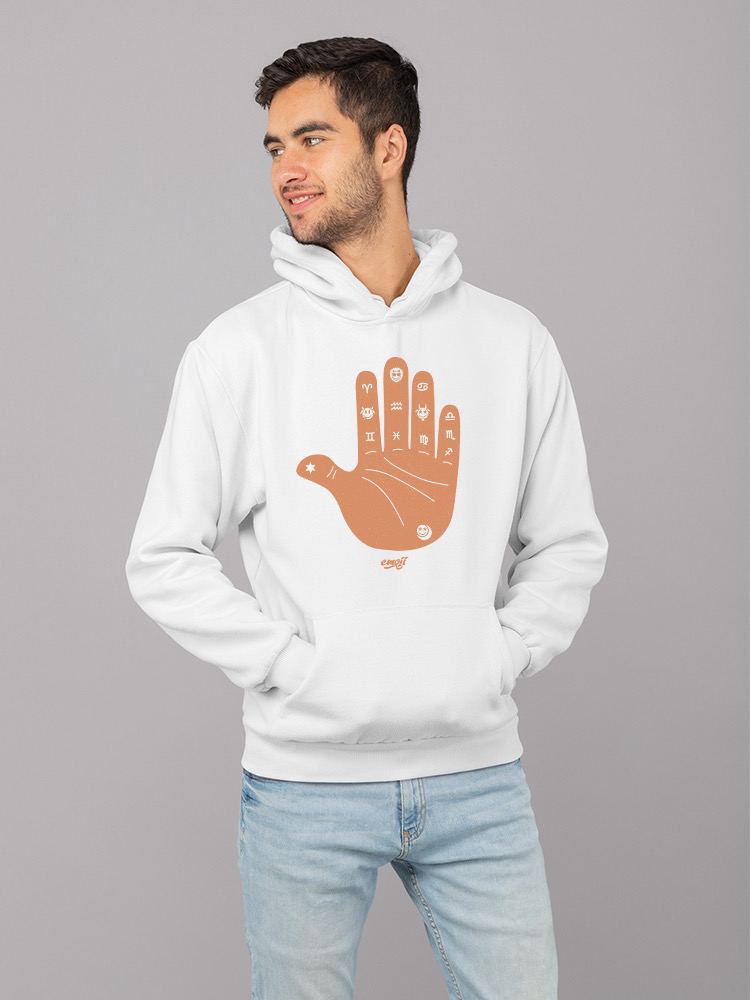 Astro Palmistry - Zodiac Hand Emoji Art Design Men's Hoodie - Bild 22 von 24