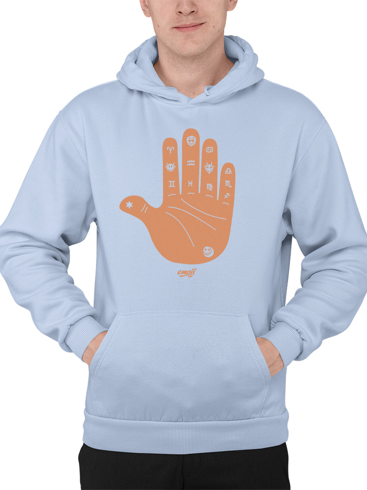Astro Palmistry - Zodiac Hand Emoji Art Design Men's Hoodie - Bild 9 von 24
