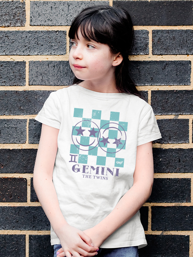 Gemini Twins Emoji - Zodiac Art Design Youth's T-shirt - Picture 22 of 24