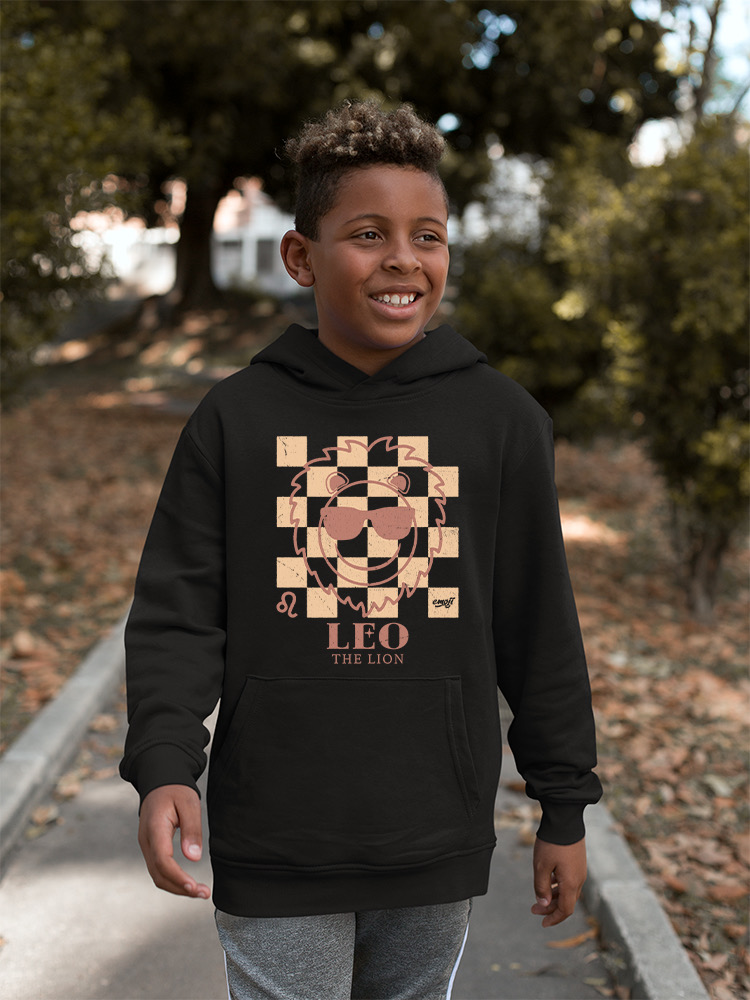 Löwe der Löwe Emoji - Zodiac Vibes Grafik Jugend Hoodie - Bild 6 von 24