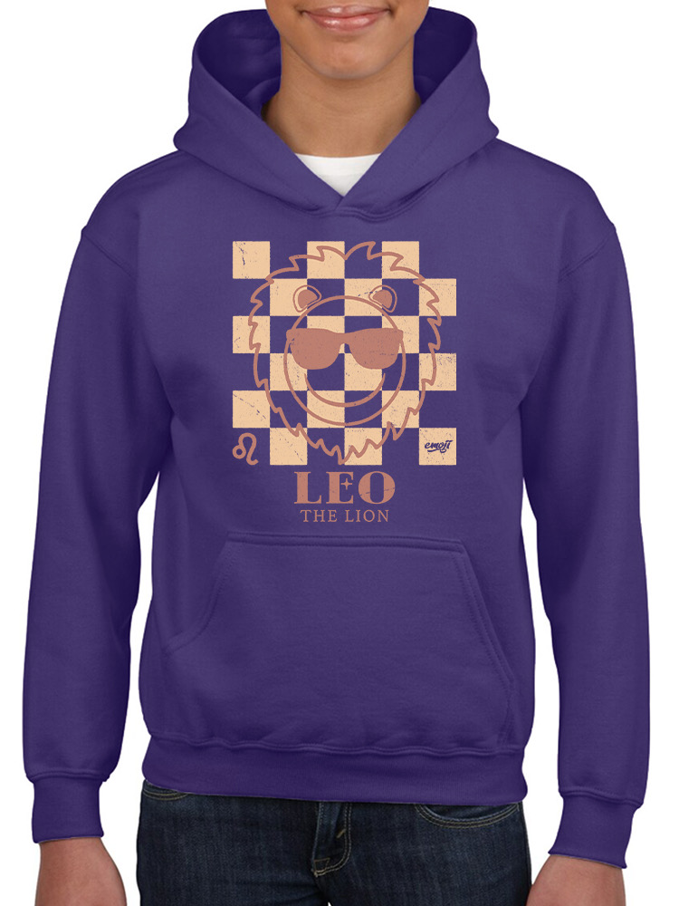 Löwe der Löwe Emoji - Zodiac Vibes Grafik Jugend Hoodie - Bild 13 von 24