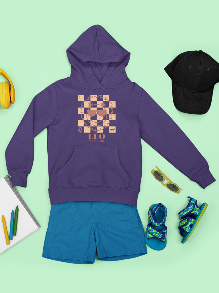 Löwe der Löwe Emoji - Zodiac Vibes Grafik Jugend Hoodie - Bild 15 von 24