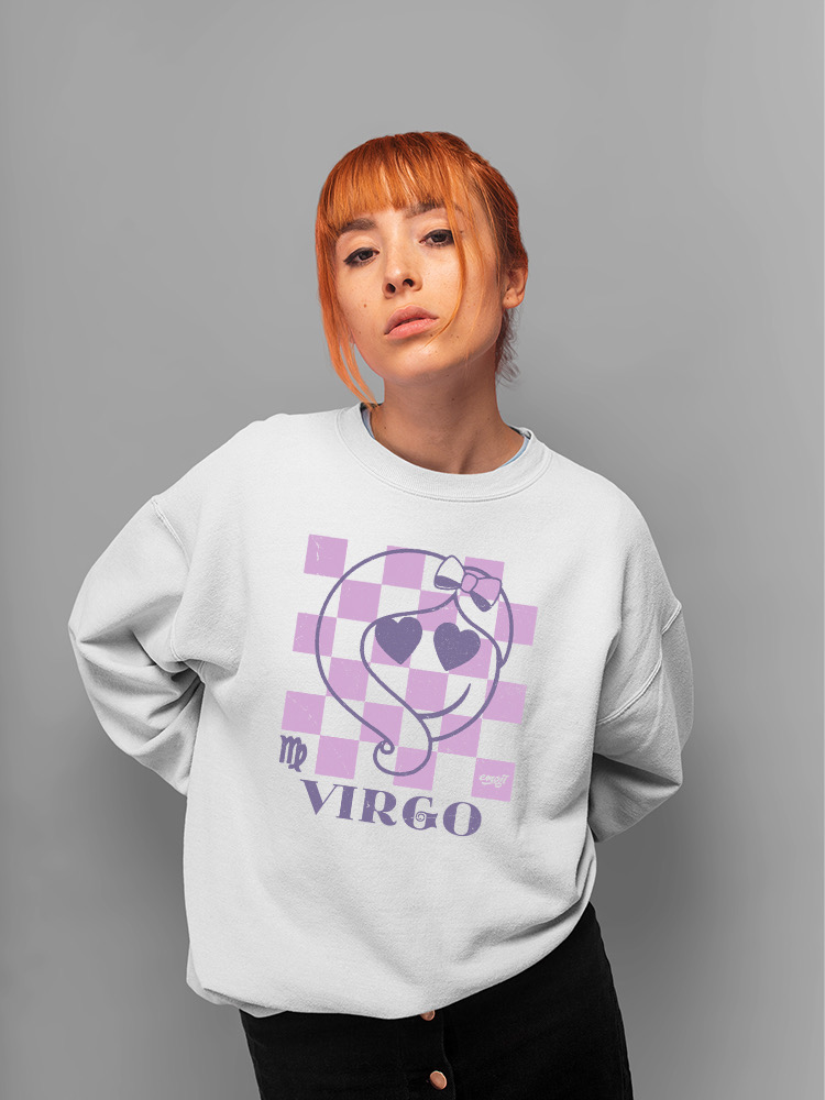Virgo Emoji Zodiaco Dije - Sudadera para mujer diseño horóscopo único - Imagen 22 de 24