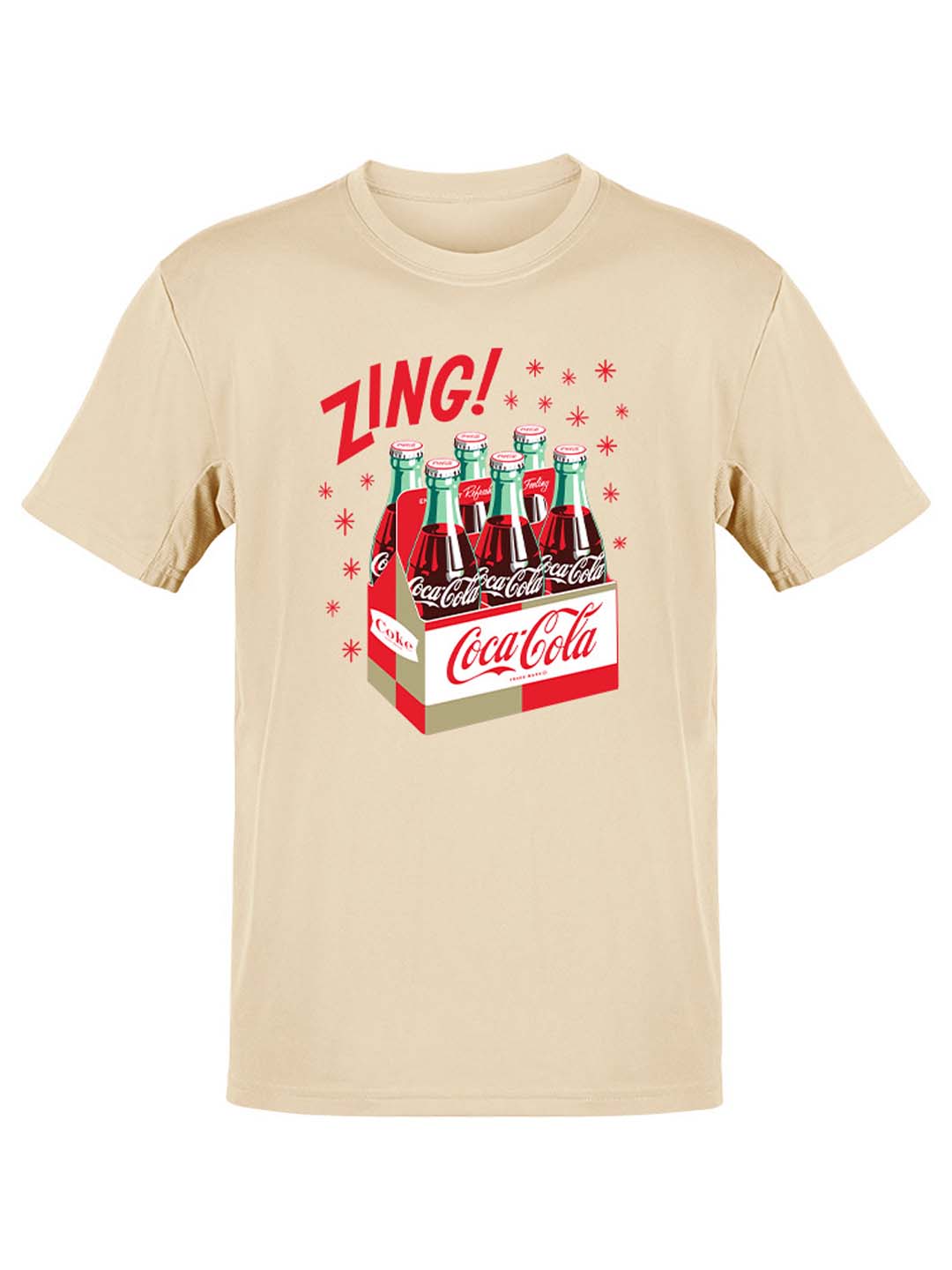 Officially Licensed Coca-Cola Classic Six-Pack Vintage Graphic Art Men's T-shirt - Picture 10 of 12