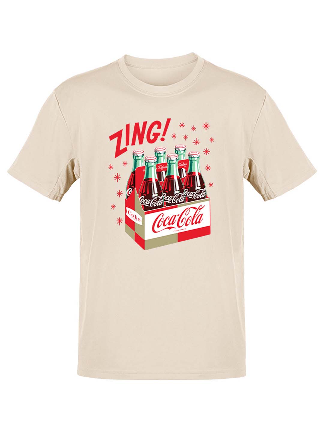 Officially Licensed Coca-Cola Classic Six-Pack Vintage Graphic Art Men's T-shirt - Picture 7 of 12