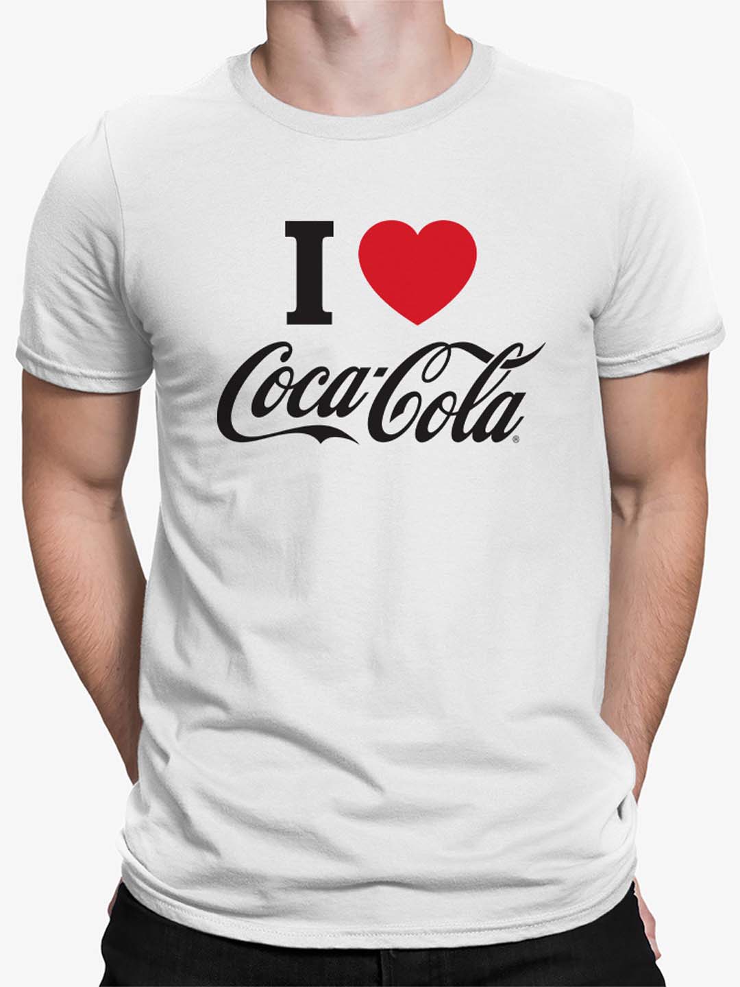 Offiziell lizenziertes Coca-Cola I Love Coke Retro Logo Grafik Herren T-Shirt - Bild 5 von 6