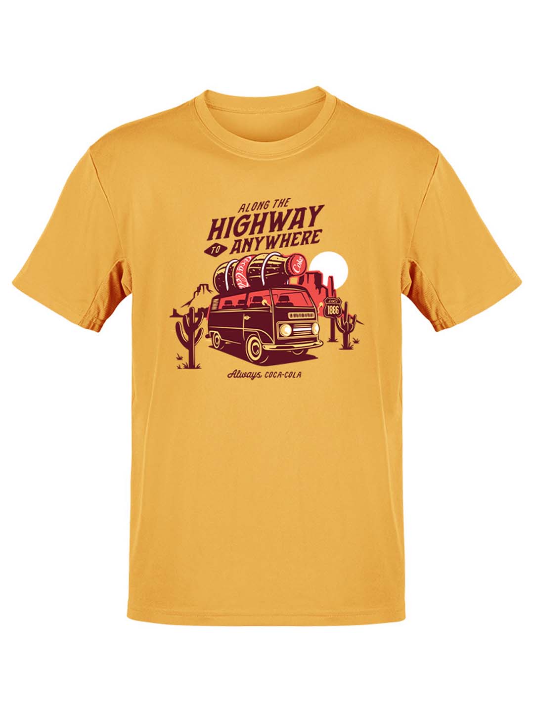 Camiseta clásica para hombre Coca-Cola Highway Adventure Van Desert con licencia oficial - Imagen 7 de 9