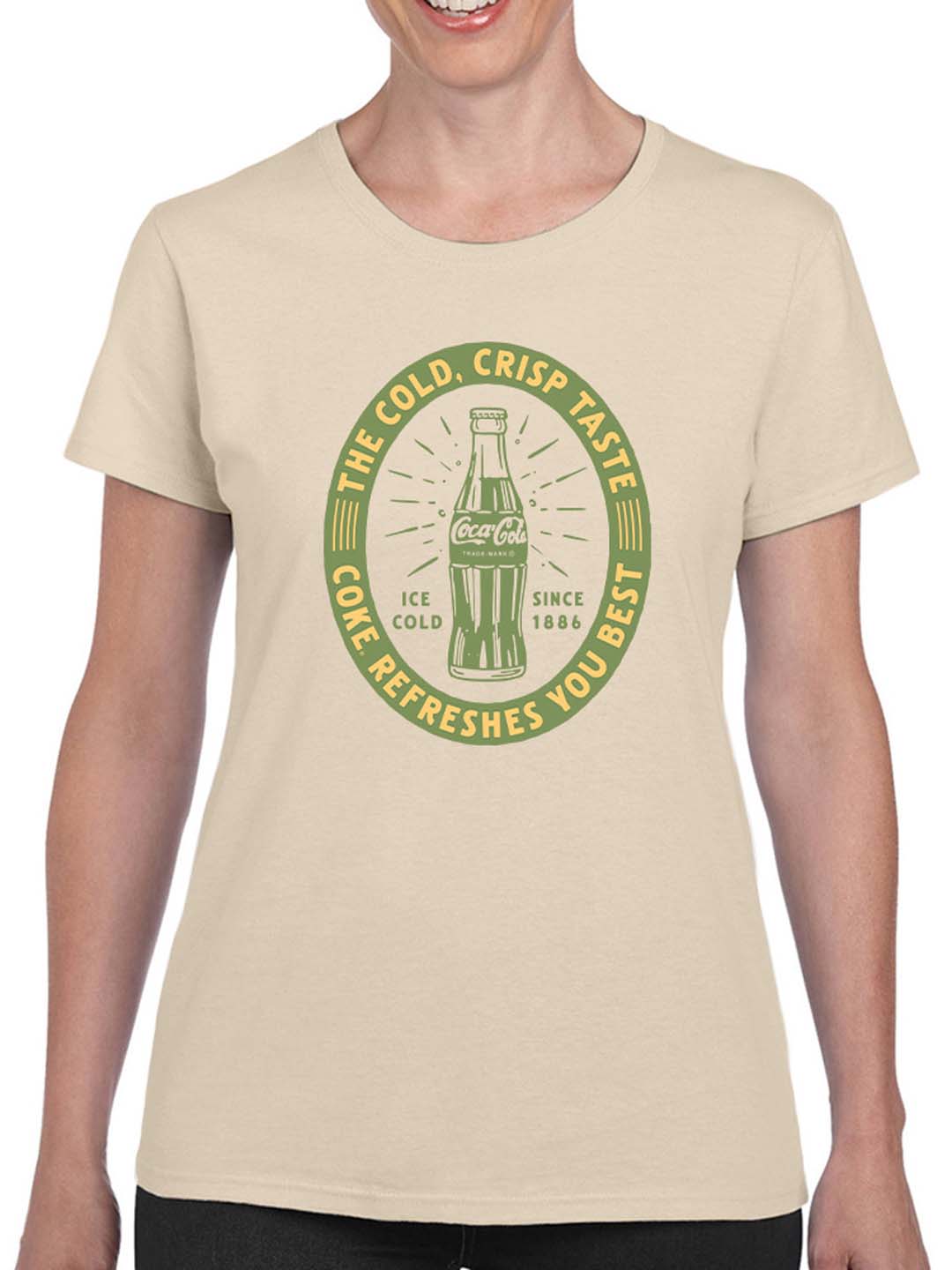 Camiseta para mujer Coca-Cola Ice Cold vintage con logotipo de botella con licencia oficial - Imagen 8 de 9