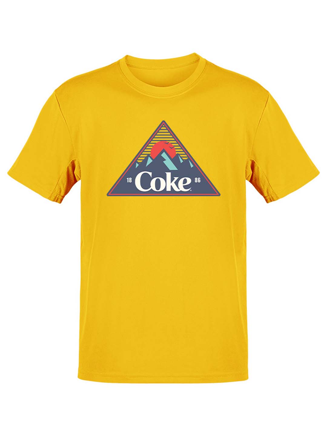 Officially Licensed Coca-Cola Retro Mountain Adventure Triangle Men’s T-shirt