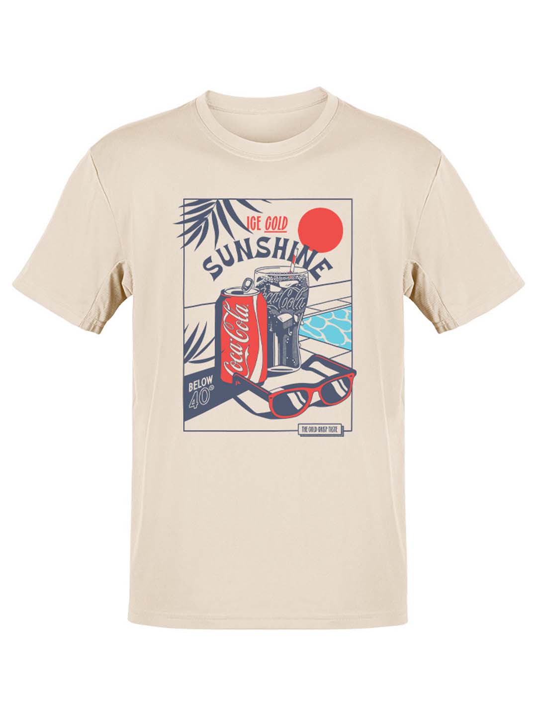 Officially Licensed Coca-Cola Ice Cold Sunshine Poolside Graphic Women's T-shirt - Picture 4 of 6