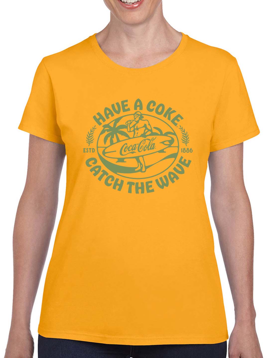 Offiziell lizenziertes Coca-Cola Have a Coke - Catch the Wave Surfer Herren T-Shirt - Bild 5 von 6
