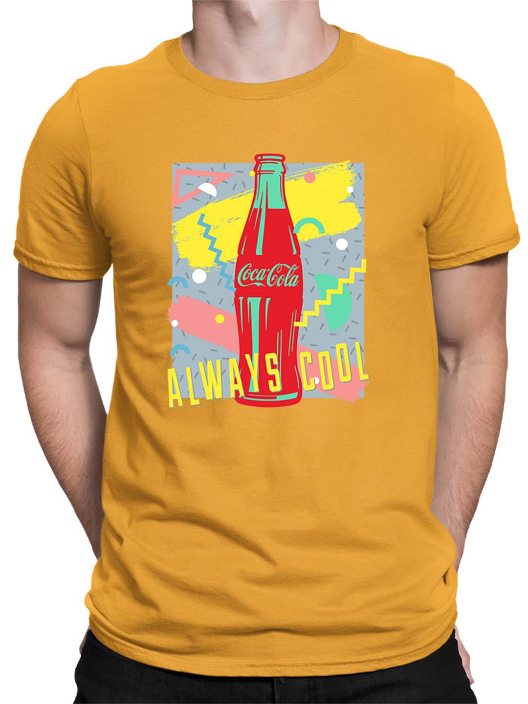 Offiziell lizenziertes Coca-Cola Always Cool Flasche Retro 90er Grafik Herren T-Shirt - Bild 5 von 6