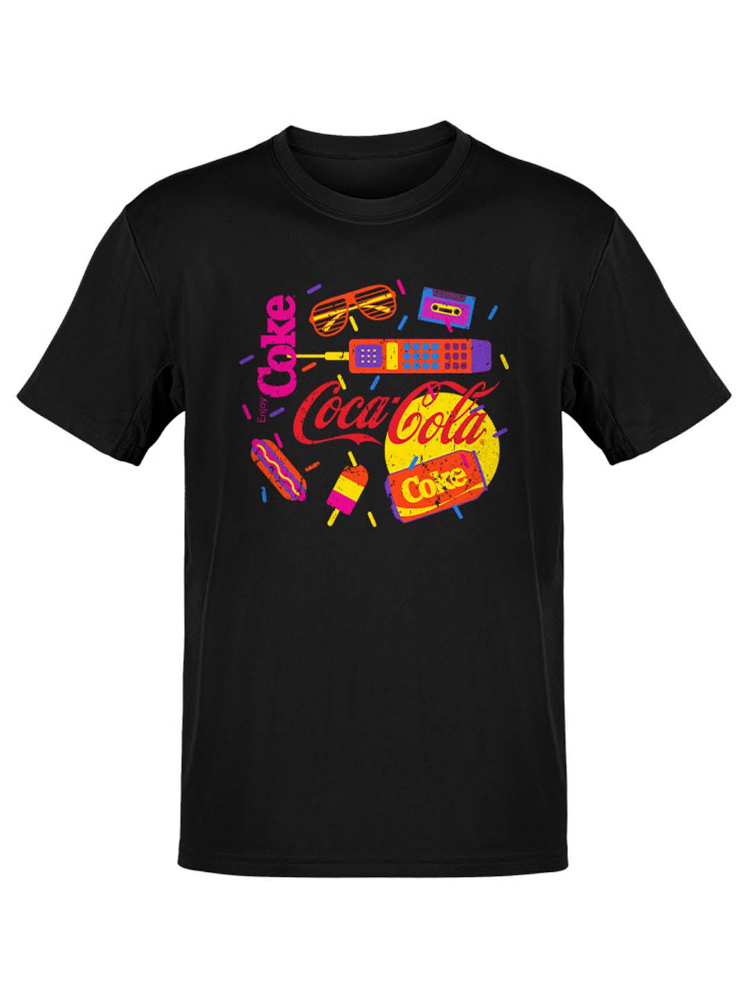 Offiziell lizenziertes Coca-Cola Retro Pop Art 80er Jahre Stil Soda Damen T-Shirt - Bild 4 von 6