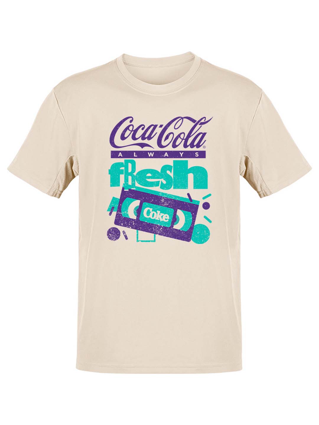 Offiziell lizenziertes Coca-Cola Fresh Coke Retro VHS 90s Vintage Herren T-Shirt - Bild 7 von 9