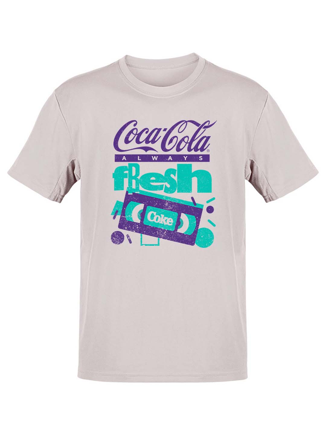 Offiziell lizenziertes Coca-Cola Fresh Coke Retro VHS 90s Vintage Herren T-Shirt - Bild 4 von 9