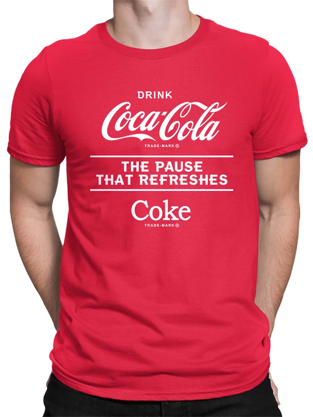 Camiseta retro para hombre Coca-Cola con licencia oficial "The Pause That Refreshes" - Imagen 5 de 6