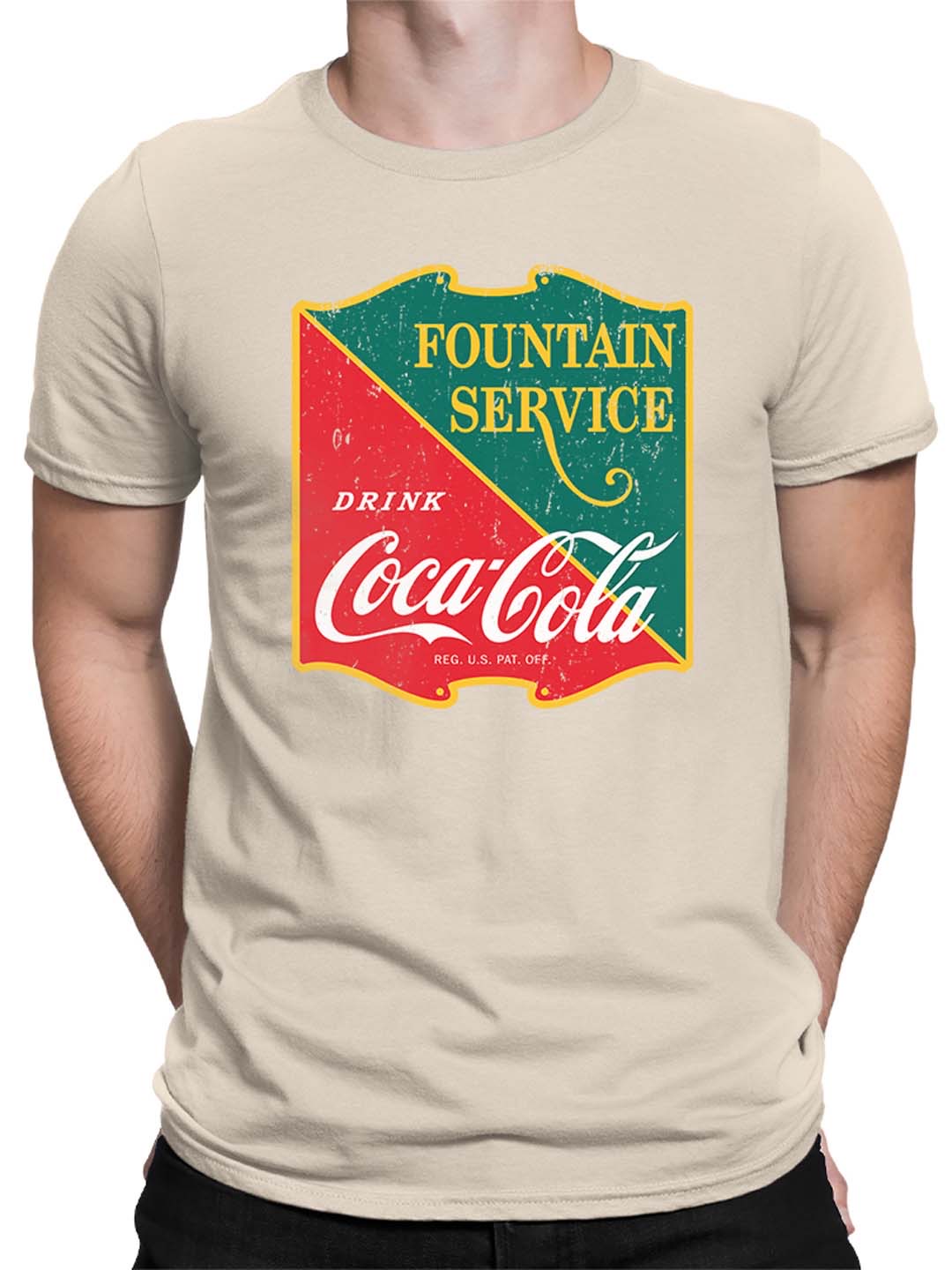 Coca-Cola Official Licensed Retro Fountain Service Sign Herren T-Shirt - Bild 5 von 6